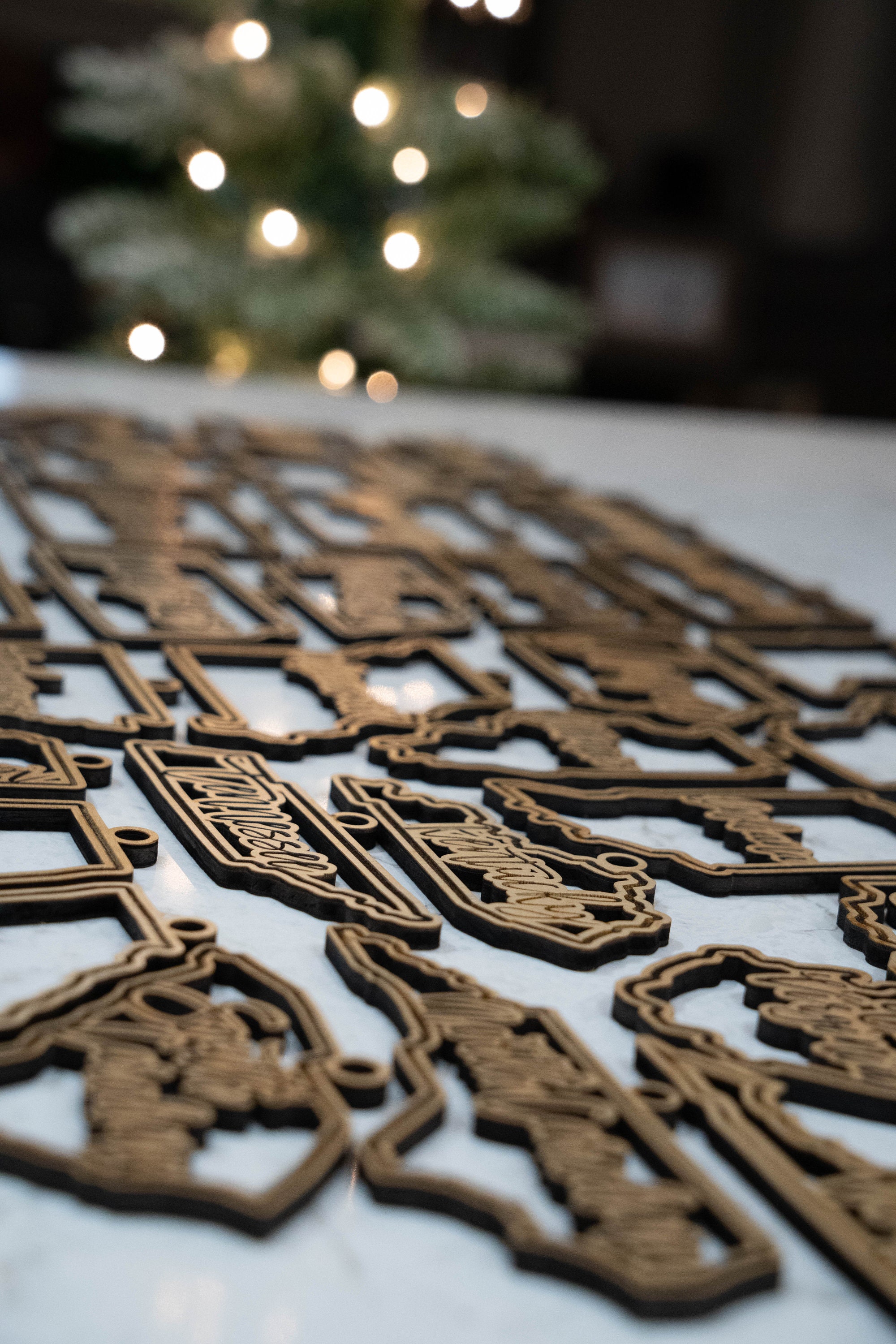 NATURAL WOOD PRESIDIO ORNAMENT (IN HOUSE LASER CUT)