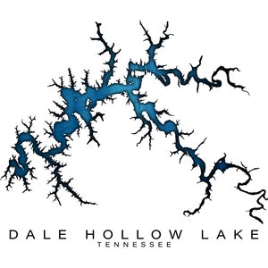 Wall Art Map Print of Dale Hollow Lake, Tennessee!!! - Etsy