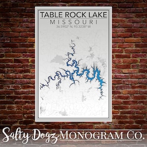 DIGITALER DOWNLOAD 24x36in Druck von Table Rock Lake, Missouri! 3 Ausführungen