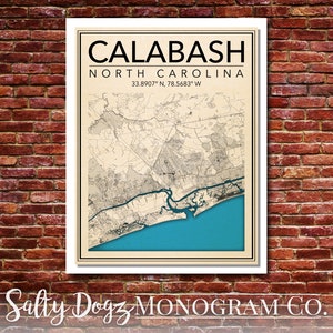 Wall Art Map of Calabash, North Carolina!!!