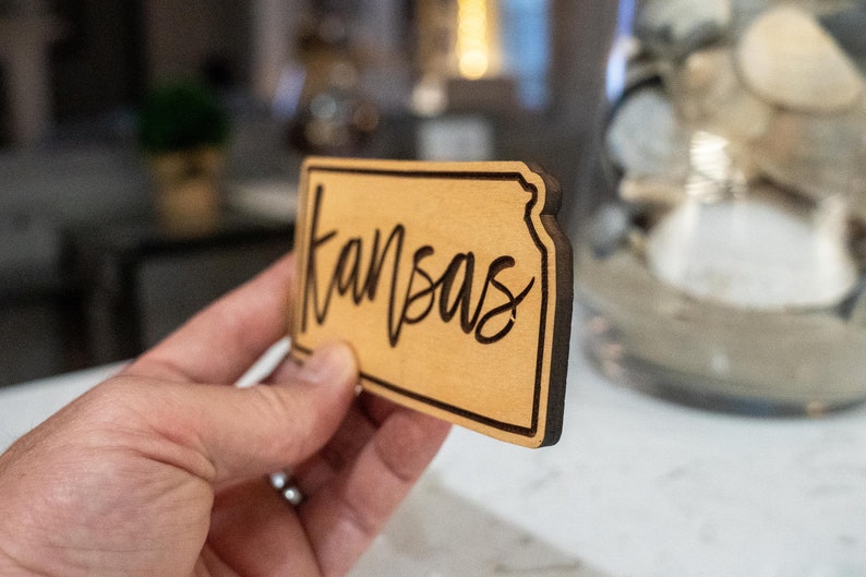 Kansas / Maple Wood Magnet / Laser Engraved / House Warming Gift! - Etsy