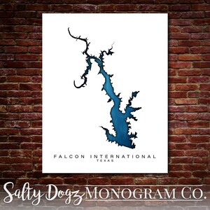 Wall Art Map Print of Falcon International, Golondrina Drive, Laredo, Webb County, Texas!!