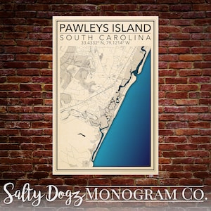DIGITALE DOWNLOAD 24 x 36 inch print van Pawleys Island (South Carolina)! ***3 versies***