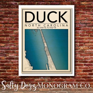 Wall Art Map Print Duck, NC!!