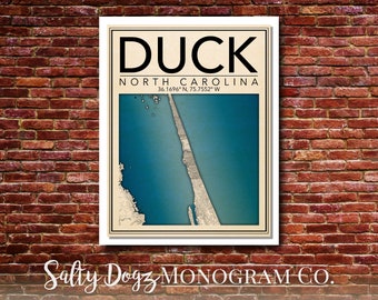 Wall Art Map Print Duck, NC!!