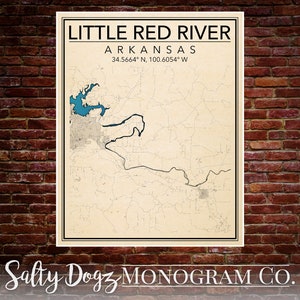 DIGITALER DOWNLOAD 40x50cm Druck von Little Red River, Arkansas! 3 Ausführungen