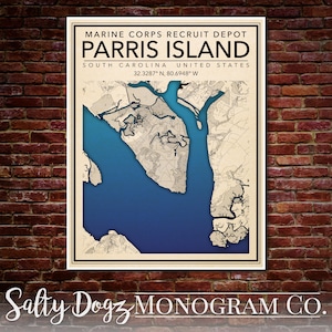 DIGITAL DOWNLOAD 18x24in Print of Marine Corps Parris Island, South Carolina!  ***3 versions***