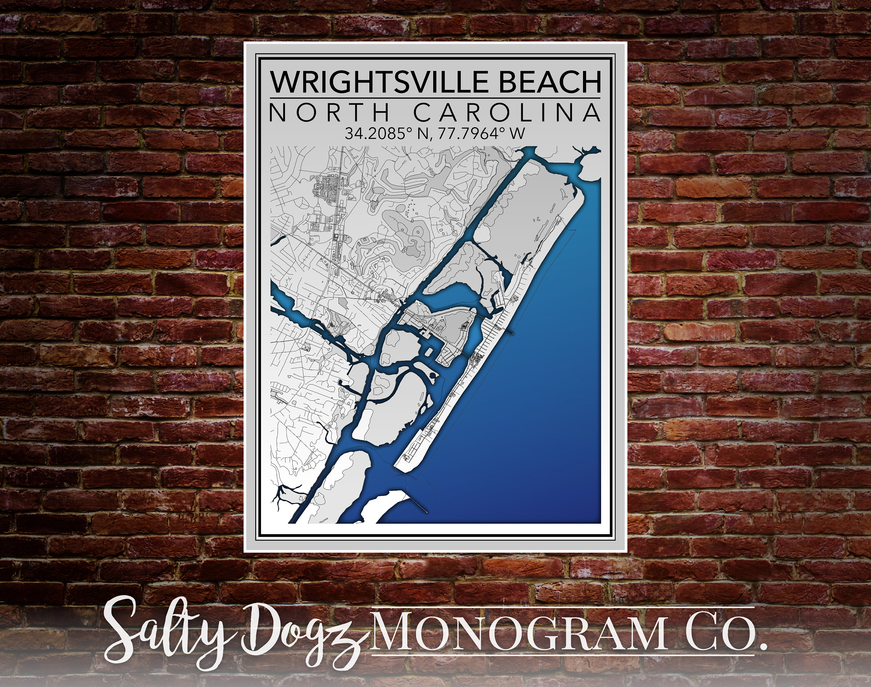 DIGITAL DOWNLOAD 18x24in Print of Wrightsville Beach, North