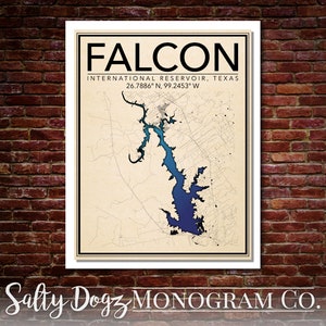 Wall Art Map Print of Falcon International, Golondrina Drive, Laredo, Webb County, Texas!