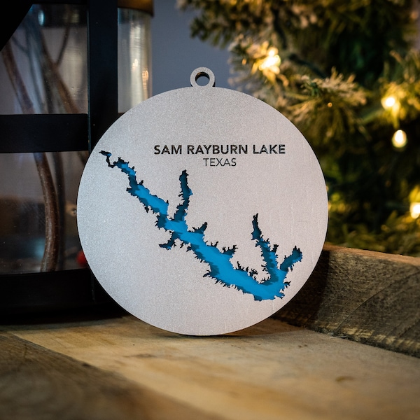 Laser Cut Wood Ornament- Sam Rayburn Lake, Texas!!