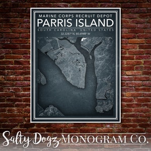 DIGITAL DOWNLOAD 11x14in Print of Marine Corps Parris Island, South Carolina!  ***3 versions***