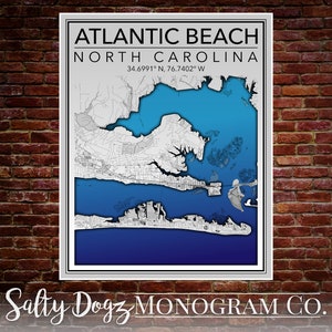 DOWNLOAD DIGITALE 16x20in Stampa di Atlantic Beach, Carolina del Nord! ***3 versioni***