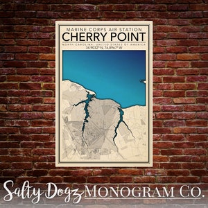 DIGITAL DOWNLOAD 24x36in Print of US Marine Corp Base Cherry Point, North Carolina! ***3 versions***