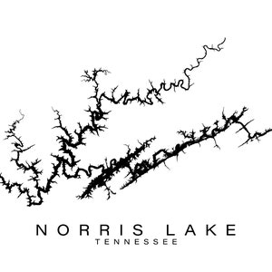 Wall Art Map Print of Norris Lake, Tennessee!!! - Etsy