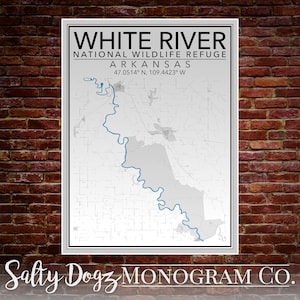DIGITALER DOWNLOAD 18x24in Druck des White River National Refuge! 3 Ausführungen