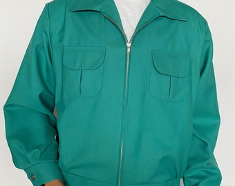 Vintage 1950s Rayon Gabardine Ricky Jacket ~ Size M to L ~ Work