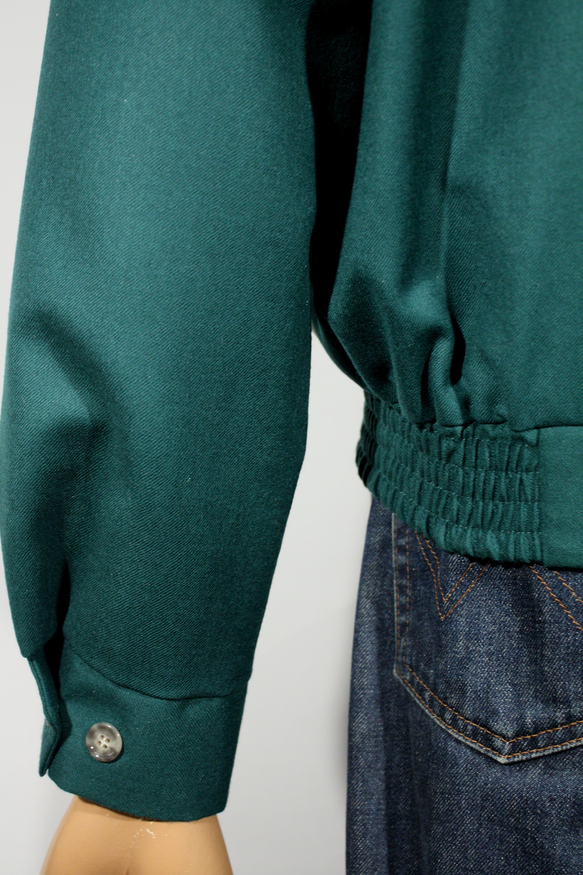 Buy Vintage 1950s Reproduction Green Gabardine Jacket With Tan 