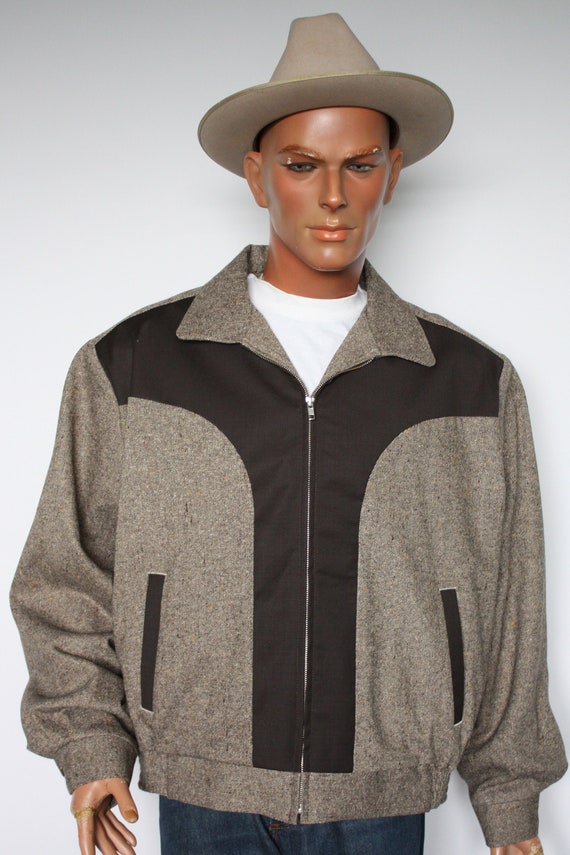 Size 3XL / 4XL - Vintage 1950s Repro Brown Flecked and Dark Brown