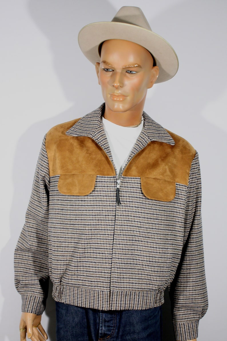 Vintage 1940s / 1950s Reproduction Houndstooth Men's Sports Jacket With