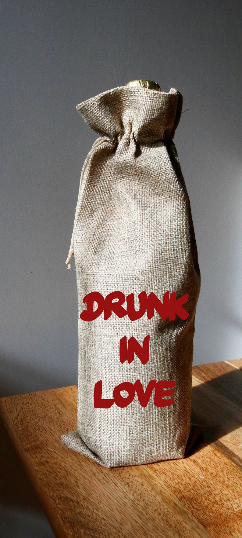 Muslin Bag Large Hen Party Gift Box Sack Beyonce Quote Canvas Bag Bachelorette Party Favor Drunk in Love Bottle Burlap Bag Alcohol Tote