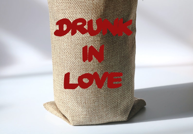 Muslin Bag Large Hen Party Gift Box Sack Beyonce Quote Canvas Bag Bachelorette Party Favor Drunk in Love Bottle Burlap Bag Alcohol Tote