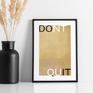 Instant digital file download | DONTQUIT | DO IT | Motivational quote art | Stylish wall art | Boho art | Mid century modern art |