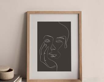 Digital Download| Printable Contour Drawing| Minimalist Art| Modern Decor| Minimalist Line Art | Printable Wall Art