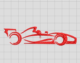 F1 Racecar embroidery design Formula 1  - INSTANT DOWNLOAD 2 sizes
