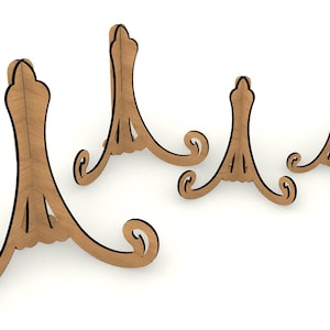 Nuovo modello, modello da cavalletto, download digitale, file di taglio Glowforge, taglio laser, supporto per display da cavalletto, modello di supporto per piastre, supporto per immagini