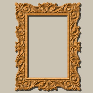 CNC Carved Photo Frame Vector File: V-Bit Router Template