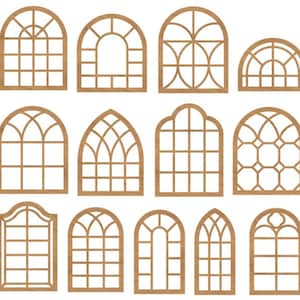 Fenster Bundle geschnitten, Fensterrahmen, Glowforge, Cut Datei, Sofort Download, Laser Cut, Haus Schild, Dekor, Geschenk, Gothic Fenster, gewölbter Rahmen Würfel