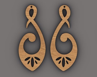 Earring SVG Cut Files: Laser Cut, Cricut, Glowforge (Digital File)