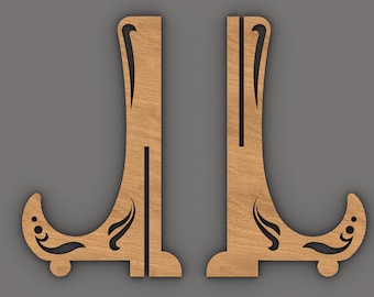 Laser Cut Easel Plate Pattern: Plate & Picture Stand Template (Digital Download)