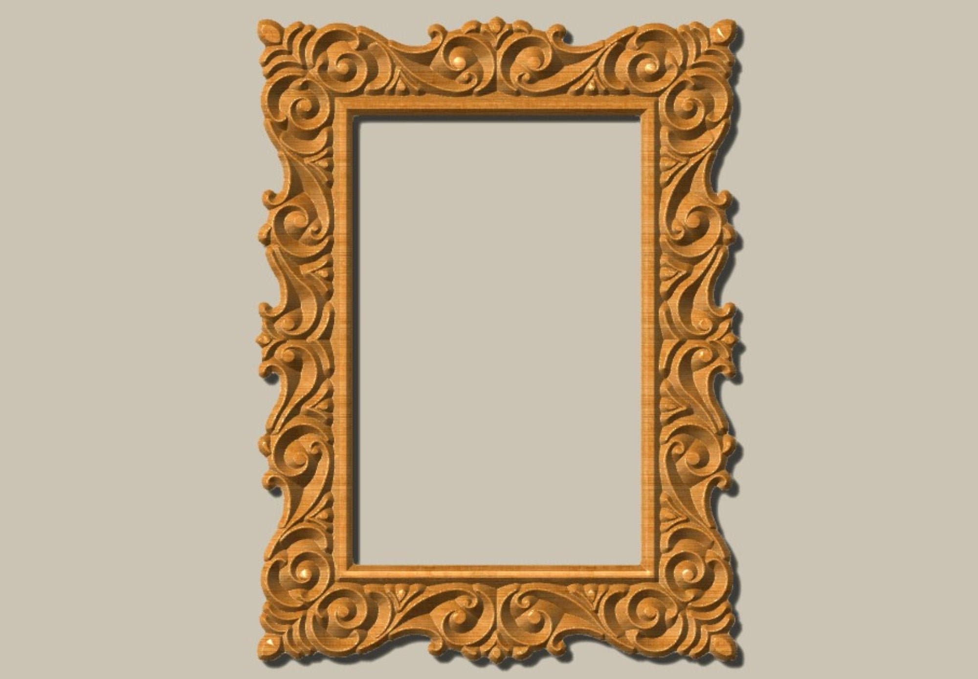 Wall Decor Photo Frame Vector File for V-bit CNC Carving