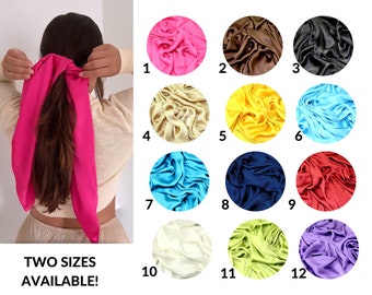 Seidenschal für Haare, Stirnband, Haarband, Winter-Haarschmuck, Geschenke für sie, schlichter Seidenschal, stilvolles Kopftuch, handgefertigte Mütze