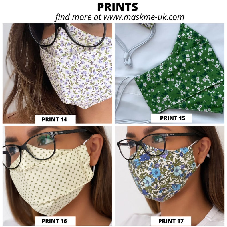 Best Face Mask For Glasses Reusable Anti-fog Face Mask 100% Cotton Protective Unisex Face Mask UK Nose Wire For Glasses Wearers 2024 image 9