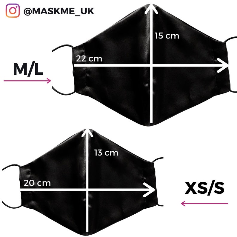 Reusable Hot Pink Silk Face Mask UK Pink Silk Satin Face Etsy UK