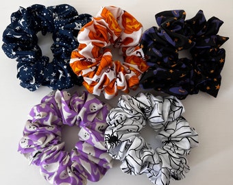 Halloween Hair Accessories, Fall Scrunchies for Girls, Autumn Accessories, Spooky Season, Halloween Decor, Homemade Hair Ties, Fast Dispatch