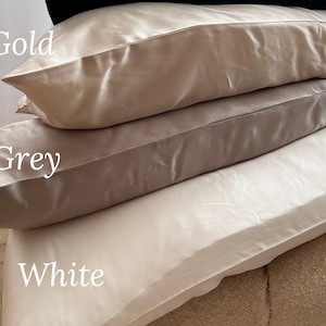 Queen Size Silk Pillowcase, Envelope Closure, Luxe Bedding, Gifts For Her