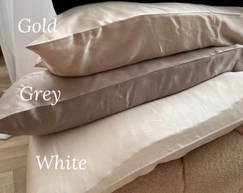 Queen Size Silk Pillowcase, Envelope Closure, Luxe Bedding, Gifts For Her