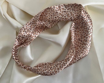 Silk Headband, Leopard print, Hairband, Hair accessories for women, Yoga headband, Stylish Hairbands 2025