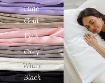 100% Silk Pillowcase, Luxury Bedding, Queen Size, Envelope Closure, Mother's Day Gifts For Her