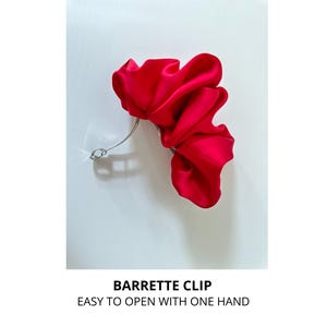 Satin Scrunchie Barrette: French Clip Hair Accessory