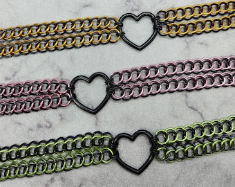 Heart Hardware Double Chain Choker