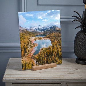 FOTO REGALO, Elija su foto! FineArt de cartón en el soporte de imagen de madera - 20 fotos de la naturaleza disponibles - Calidad del museo hecho a mano, decoración del hogar
