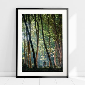 Stampa Fine Art con Paesaggio di Montagna, Lago con Chiesa, Carta Fotografica Qualità Museale, Wall Art, Wall Decor, Paesaggi e Natura