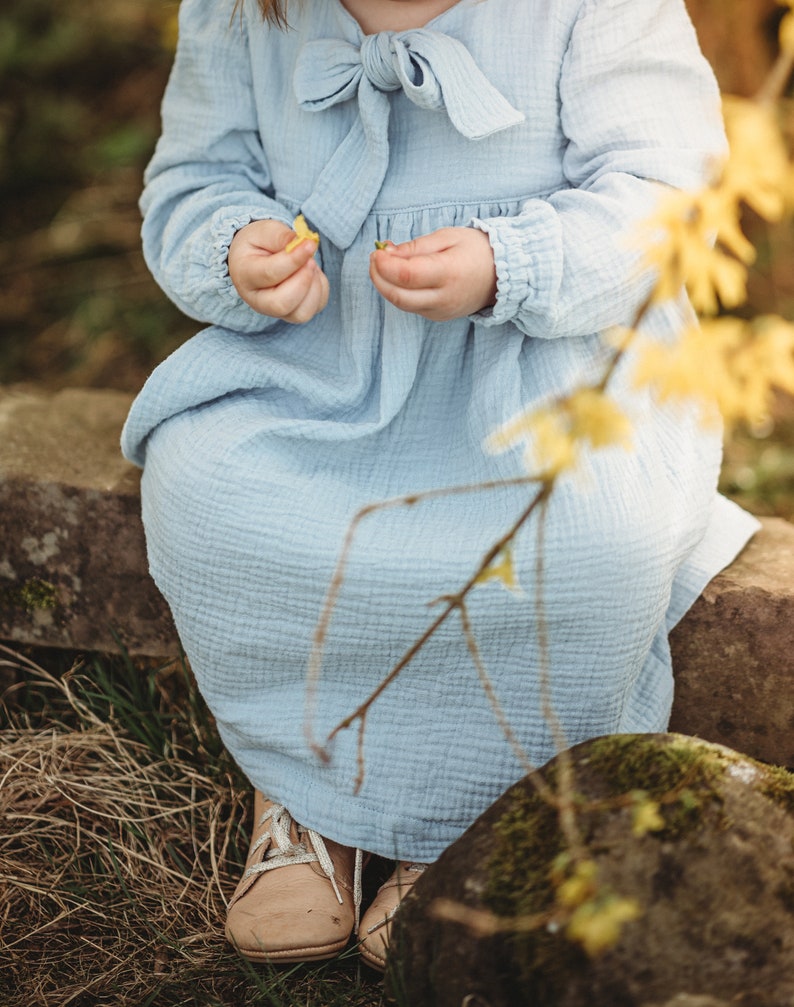 Kleider aus Bio-Musselin, Sommerkleid, kurzen oder lange Ärmel, Bio Baumwolle, Musselinkleid, luftiges Kleidchen Bild 6