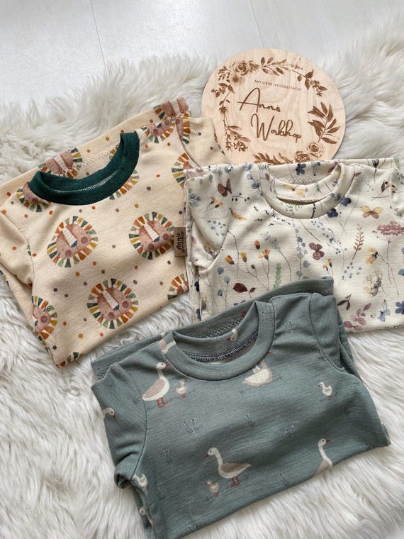 Wolle/Seide Shirt Wunschgröße 74-128 aus Wolle/Seide oder Wolle/Lyocell, nachhaltige Kindermode, Bio Kleidung, Wollshirt Merinowolle