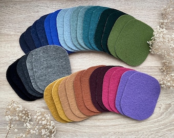 Wool patches for ironing on, set of 2, knee patches, wool patch, elbow patch, repair patches, wool clothing patches, patches