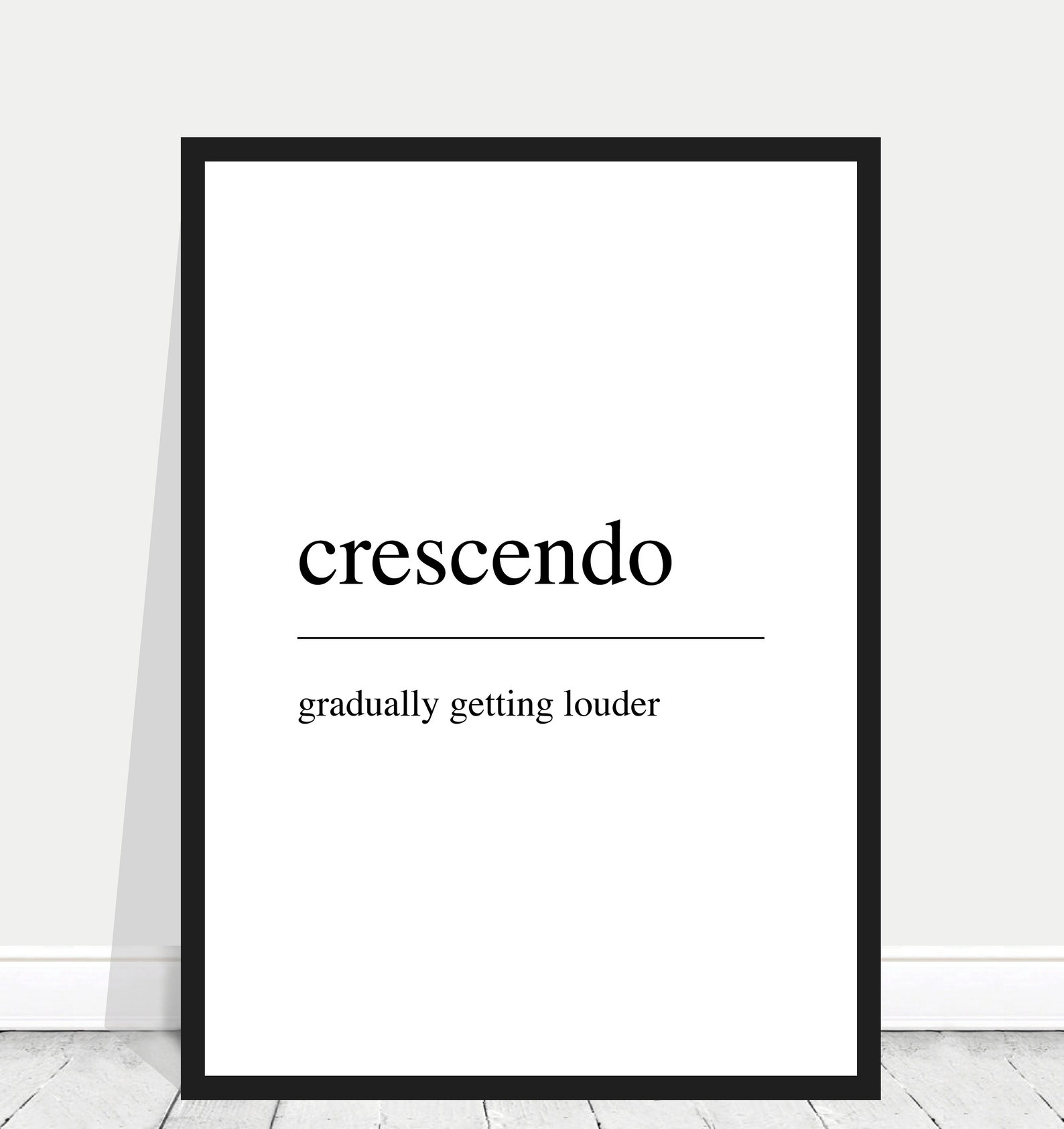 Crescendo Definition / Crescendo Printable / Crescendo Instant Download / Music Room Print ...
